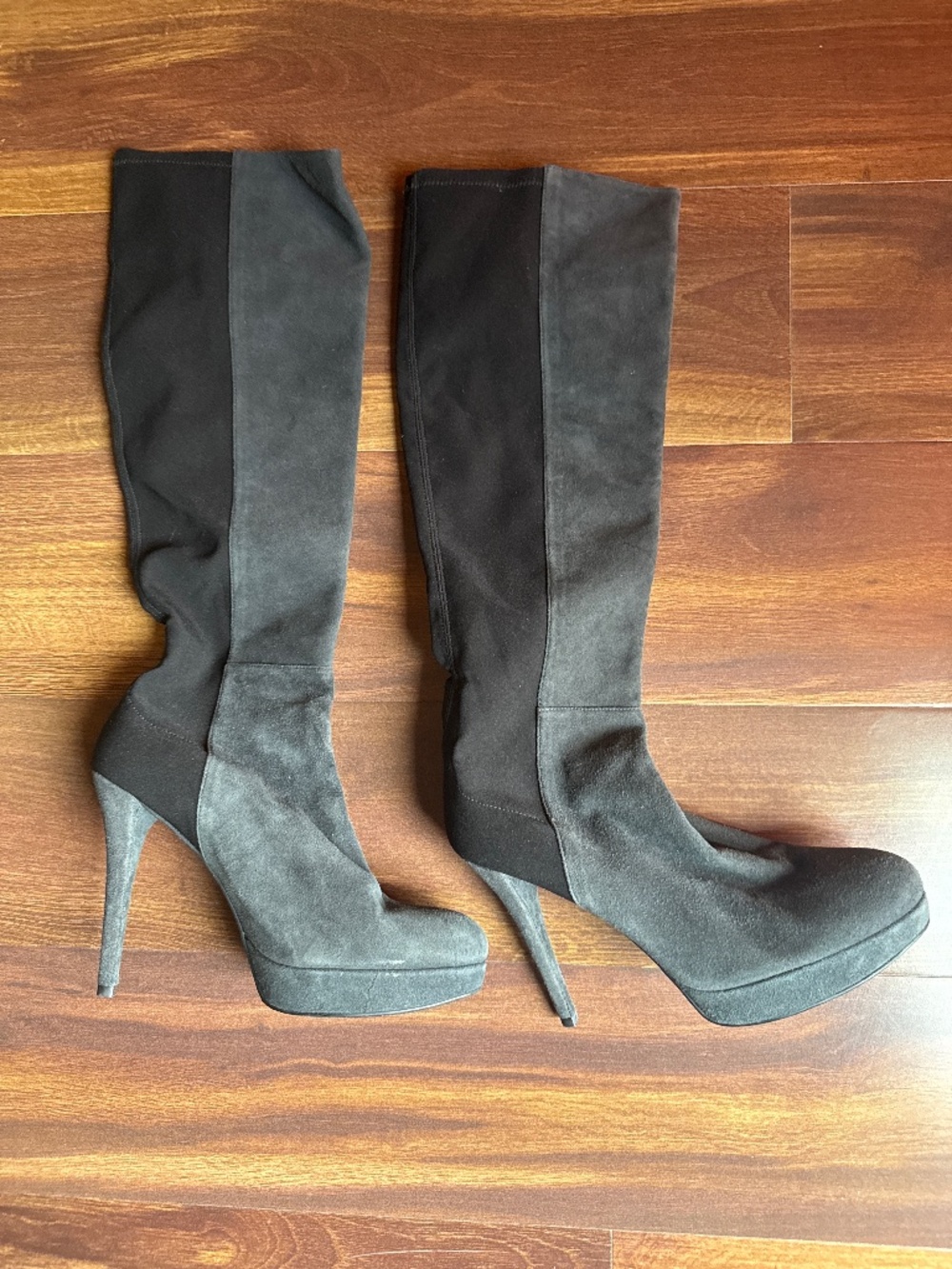 STUART WEITZMAN Suede Leather Heeled Long Pull On Boots Size 10